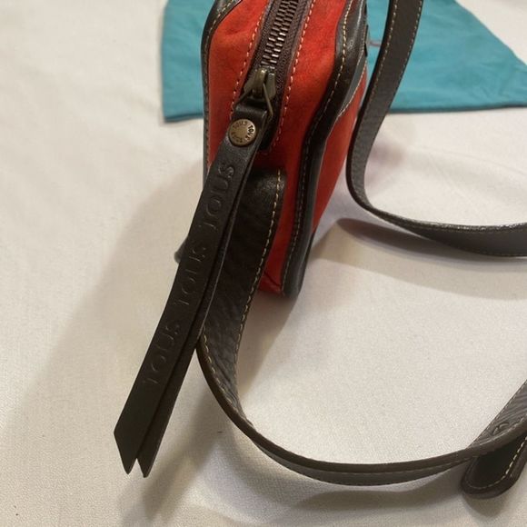 Tous Red Suede And Brown Leather Bag - Picture 13 of 15